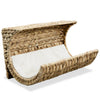 Cat Bed with Cushion Water Hyacinth 14.6"x7.9"x7.9"-0