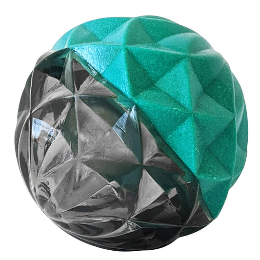 Geometric Design Textured Ball Dog Chew Toy - Small