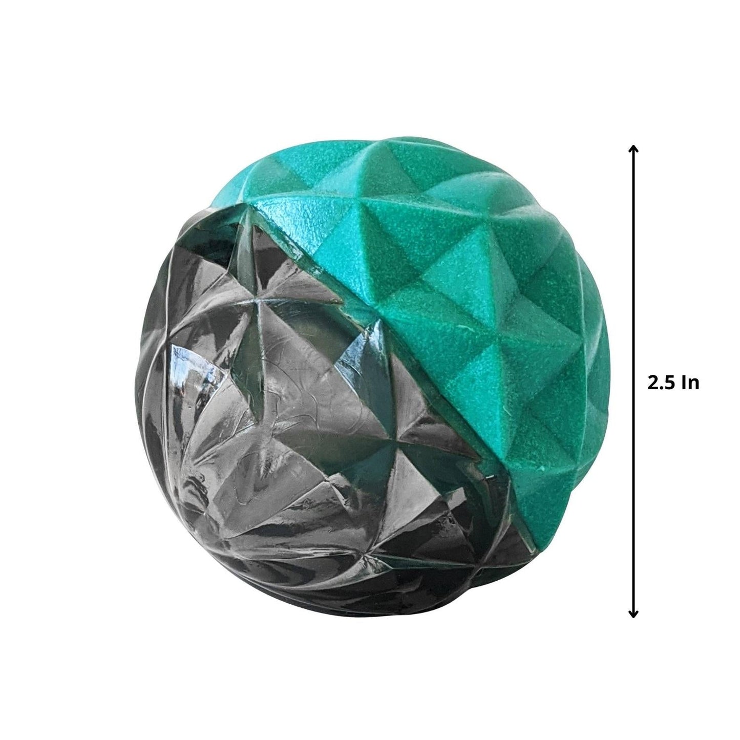 Geometric Design Textured Ball Dog Chew Toy - Small