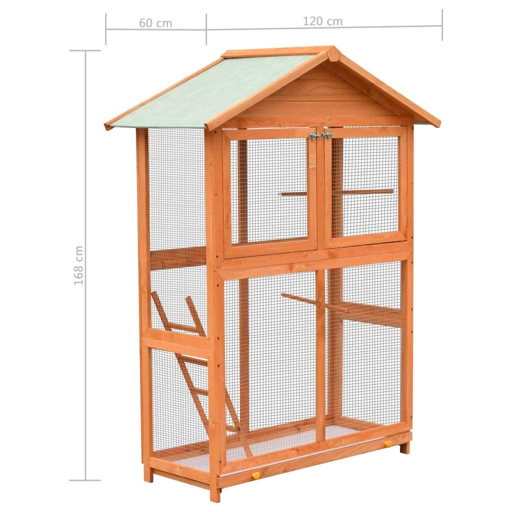 Bird Cage Solid Pine & Fir Wood 47.2"x23.6"x66.1"