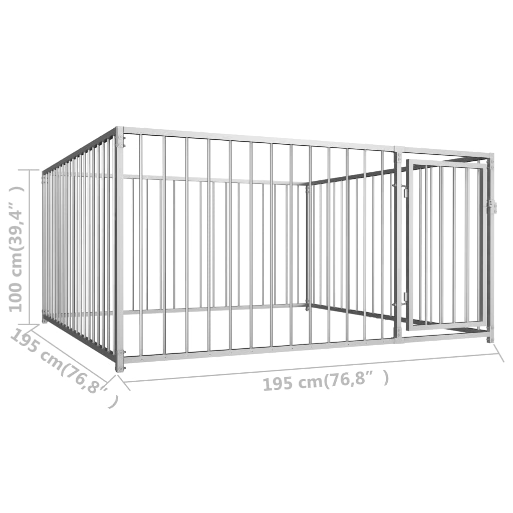 Outdoor Dog Kennel Garden Pet House Cage Security Lockable Multi sizes