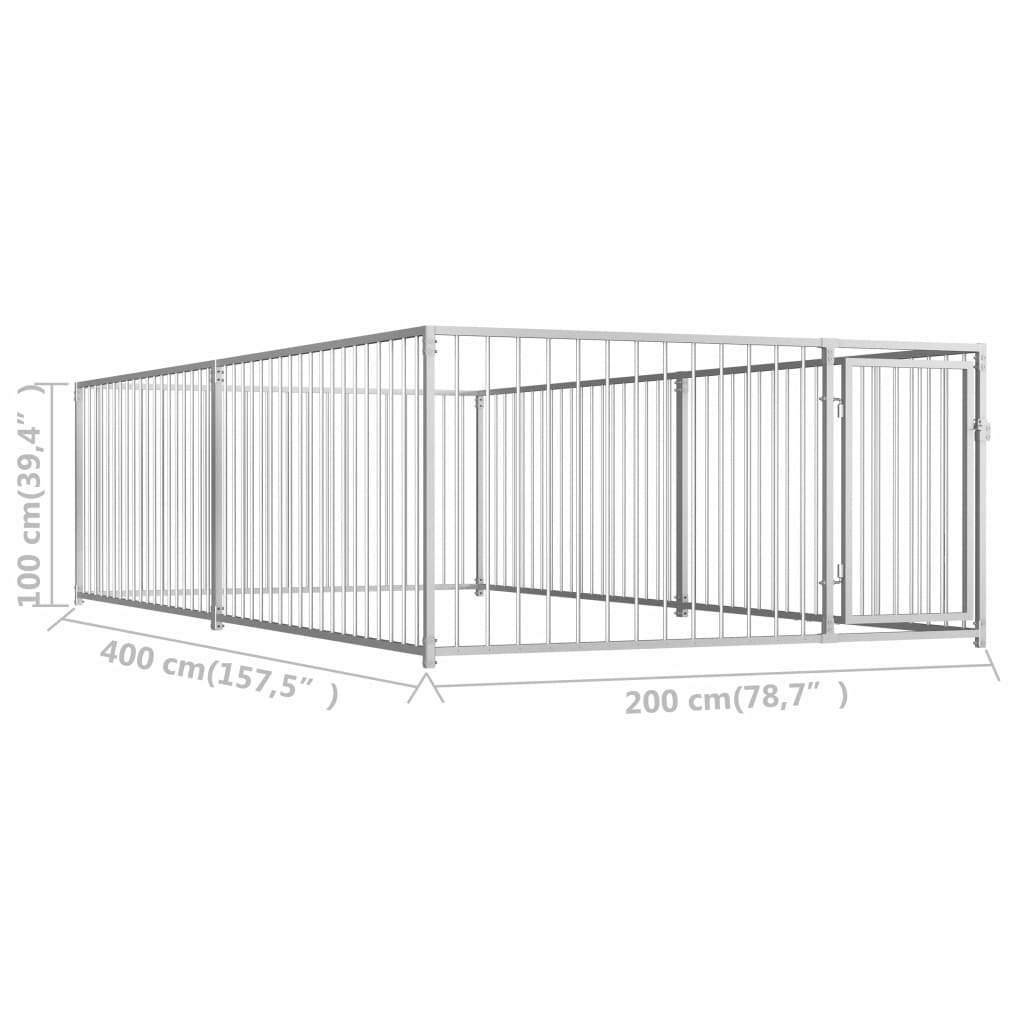 Outdoor Dog Kennel Garden Pet House Cage Security Lockable Multi sizes