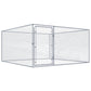Outdoor Dog Kennel Galvanized Steel Pet Animal Cage House Multi Sizes