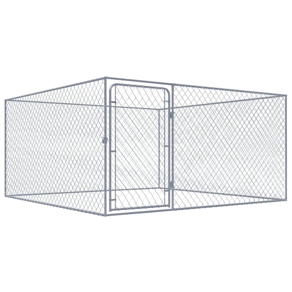 Outdoor Dog Kennel Galvanized Steel Pet Animal Cage House Multi Sizes