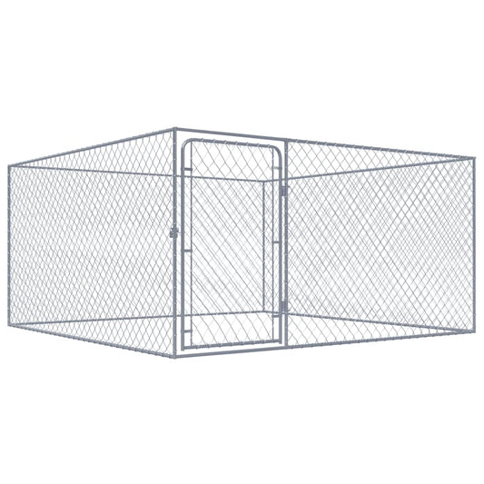 Outdoor Dog Kennel Galvanized Steel Pet Animal Cage House Multi Sizes