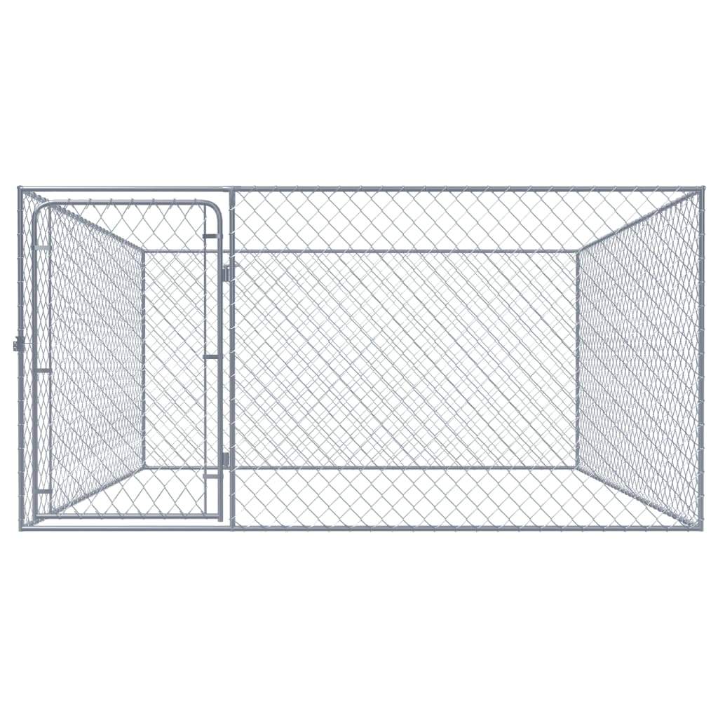 Outdoor Dog Kennel Galvanized Steel Pet Animal Cage House Multi Sizes