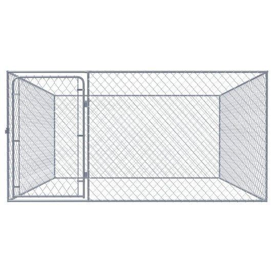 Outdoor Dog Kennel Galvanized Steel Pet Animal Cage House Multi Sizes
