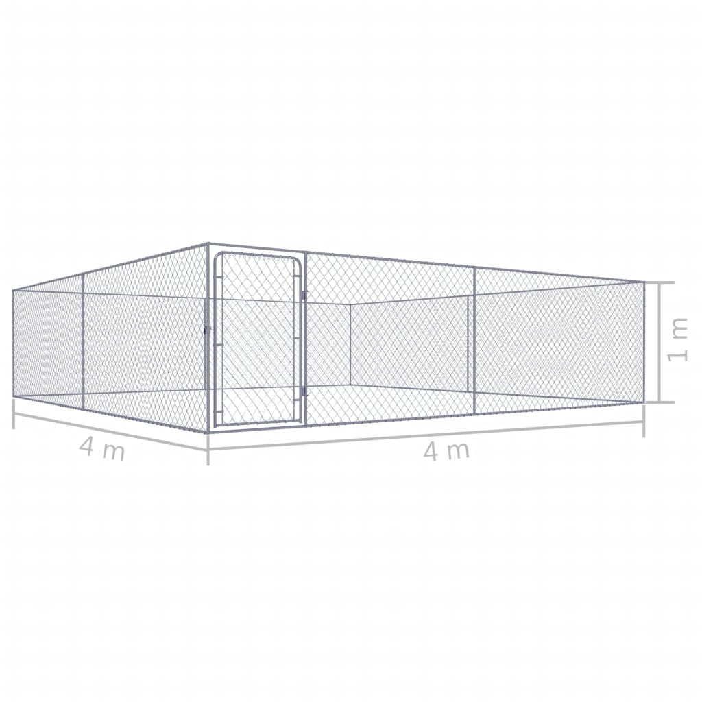 Outdoor Dog Kennel Galvanized Steel Pet Animal Cage House Multi Sizes