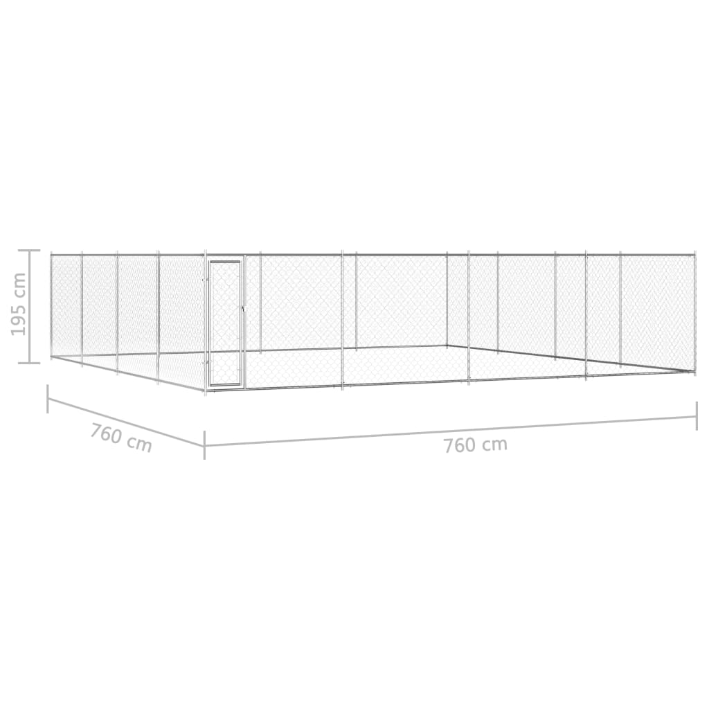 Outdoor Dog Kennel Galvanised Steel Dog Multi Sizes