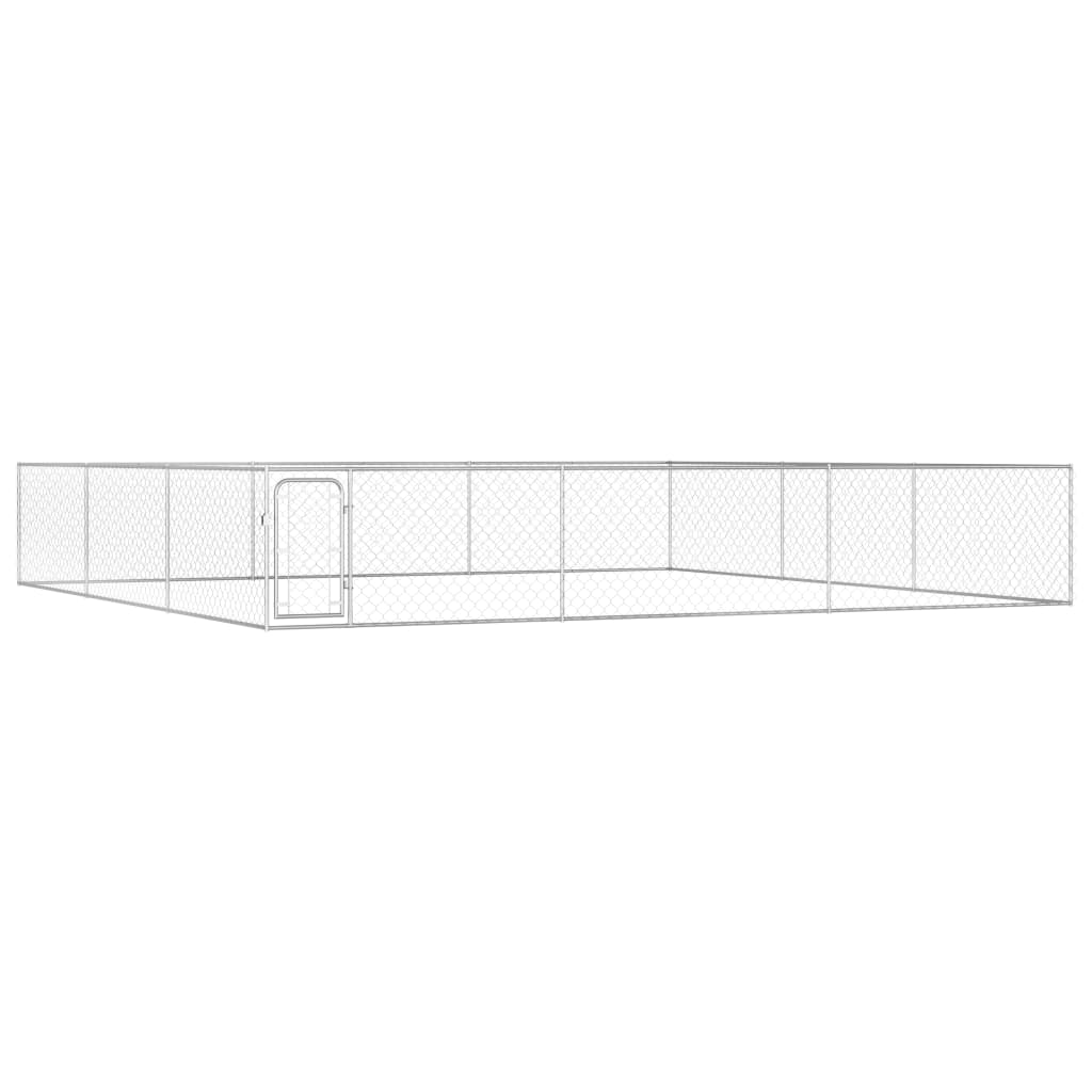 Outdoor Dog Kennel Galvanized Steel Pet Animal Cage House Multi Sizes