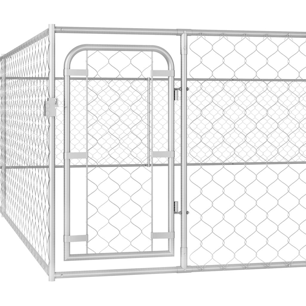 Outdoor Dog Kennel Galvanized Steel Pet Animal Cage House Multi Sizes